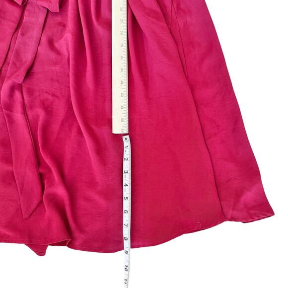 Bloomchic Red Faux Wrap Pearl Stud Short Bell Sleeve Tie Waist Dress Size 22-24 - Picture 5 of 11